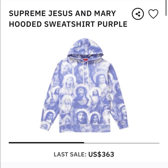 NEW WITH TAG SUPREME Sus and Mary Hooded purple Sweatshirt. Purchased in NYC - Picture 6 of 7